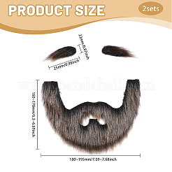 Искусственные брови и усы из ткани&nbsp;DIY-WH0591-240A