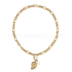 Collares con colgante de concha de paua natural del océano&nbsp;NJEW-JN06304