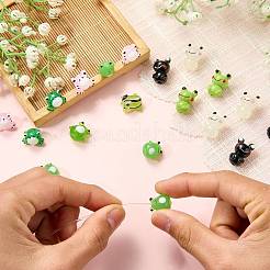10 pièce de perles de lampe bosselées faites à la main&nbsp;LAMP-SZ0001-66B