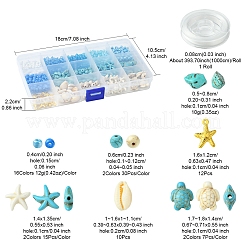 Наборы для изготовления браслетов из синтетической бирюзы и бисера своими руками&nbsp;DIY-FS0006-99