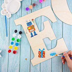 Письмо незаконченные деревянные вырезы DIY-ZX040-01E