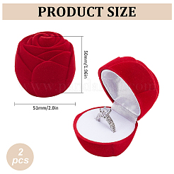 Scatole portagioie in velluto rosa&nbsp;CON-WH0092-63B