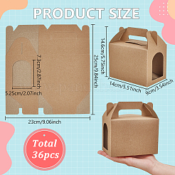 Faltbare Mini-Kuchenschachteln aus Papier&nbsp;LS-CON-WH0089-169