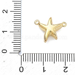 Латунные микрозастежки в форме морской звезды с прозрачными кубическими циркониями&nbsp;KK-C251-10G