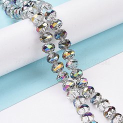 Прозрачные стеклянные бусины гальваническим пряди&nbsp;GLAA-F122-04G