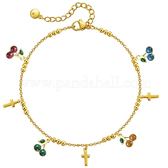 Подвески из латуни с эмалью&nbsp;ENAM-CJ0004-04