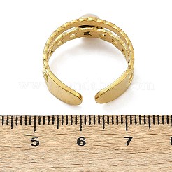 Кольца-манжеты из нержавеющей стали 316 с натуральными смешанными драгоценными камнями RJEW-Z098-01G-14