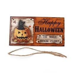 Хэллоуин деревянная дверь висит добро пожаловать вывеска&nbsp;HJEW-Z002-02C