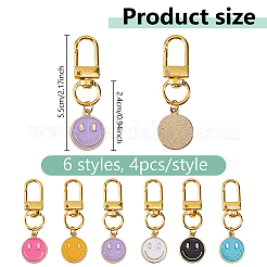 24 шт. 6 стильных эмалевых подвесных украшений из сплава&nbsp;KEYC-DC00047