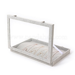 Бархатные подарочные коробки для ожерелий с видимым окном PW-WG16935-01