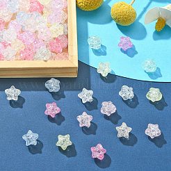 Прозрачных бусин акриловые треск CACR-YW0001-08