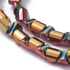 Стеклянные бусины с гальваническим покрытием  EGLA-L023B-FP02