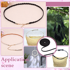 Плоские имитационные кожаные шнуры LC-WH0008-06A