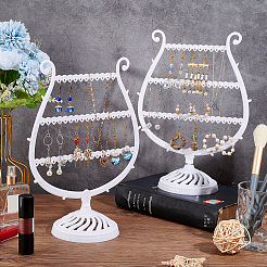 3-уровневые пластиковые подставки для серег из полипропилена&nbsp;EDIS-WH0012-28B