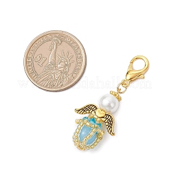 Pendentifs décoratifs lumineux en acrylique et perles de verre faites à la main&nbsp;HJEW-MZ00379