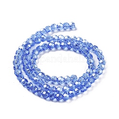 Chapelets de perles en verre transparent électrolytique&nbsp;EGLA-A035-T4mm-A14