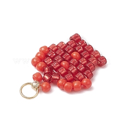 Подвески-короны из стеклянных бусинок&nbsp;PALLOY-MZ00980-04