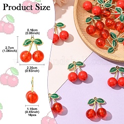 16 шт. 2 стиля подвески из сплава эмали и акрила&nbsp;ENAM-YW0005-65