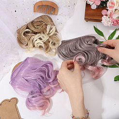3 stücke 3 farben pp puppe perücke lange lockige haar&nbsp;DIY-GL0006-21A