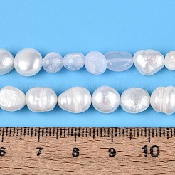 Натуральные голубые кружевные агатовые самородки и нити бусин из натурального культивированного пресноводного жемчуга PEAR-N023-01A-04