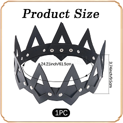 Bandeaux couronne en similicuir PU&nbsp;AJEW-WH20019-119