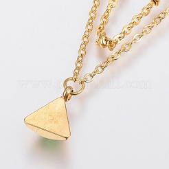 Браслеты-цепочки из нержавеющей стали 304 BJEW-I243-24G