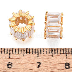 925 бусина из стерлингового серебра с прозрачными кубическими цирконами STER-T008-41G