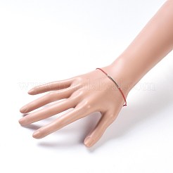 Регулируемые вощеные браслеты из хлопкового шнура BJEW-JB04206