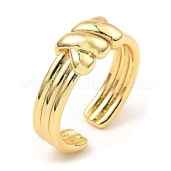 Латунные открытые кольца манжеты RJEW-M152-01G