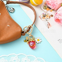 Подвеска в виде клубники из смолы&nbsp;HJEW-YWC0001-02