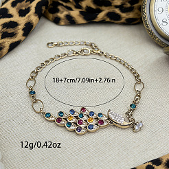 Elegante Gliederarmbänder aus Legierung und farbenfrohen Strassen&nbsp;WG00069-01