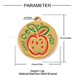 304 Edelstahl-Emaille-Anhänger&nbsp;STAS-OY017-32G