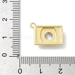 Латунные подвески из прозрачного кубического циркония&nbsp;KK-G548-08G