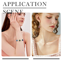 40шт 5 цвета двухцветные стеклянные бусины GLAA-TA0003-37