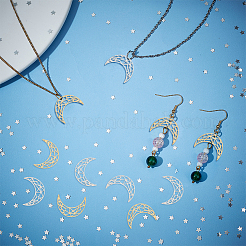 12 шт. филигранные соединительные звенья из нержавеющей стали 201 двух цветов STAS-DC0014-36