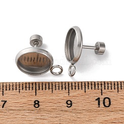 Фурнитура для сережек-гвоздиков из нержавеющей стали 304 STAS-WH0042-03P-NR