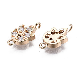 Латунные соединители с прозрачным кубическим цирконием&nbsp;X-KK-S359-157-RS