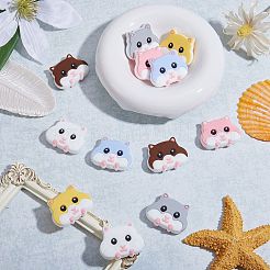 12шт 6 вида силиконовых бусин в виде хомяка JX650A