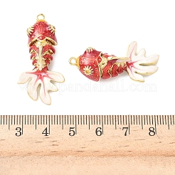 Messing micro pave Zirkonia Emaille Anhänger&nbsp;KK-G539-01G-03