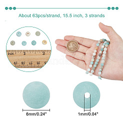 Натуральный матовый цветок амазонит круглые бусины G-NB0005-34A