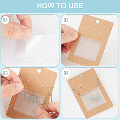 50 шт. полиэтиленовые клеевые мешочки для ожерелья FIND-BBC0001-74