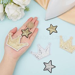 24 шт. 2 стиля компьютеризированная вышивка ткань утюг на / пришить патчи&nbsp;DIY-FG0002-85