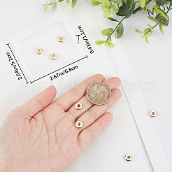 8 pz di perline scorrevoli in zirconia cubica di grado AAA in ottone micro pavé&nbsp;KK-BBC0008-86