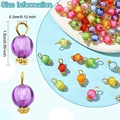 100шт прозрачная акриловая бусина в подвесках из бисера&nbsp;PALLOY-YW00078-01