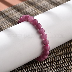 Stretcharmbänder aus natürlich gefärbten und erhitzten Chalcedonperlen für Damen und Herren&nbsp;BJEW-F483-06
