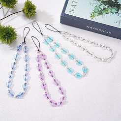 Шнурок для телефона из акриловых бусин HJEW-SW00017-01