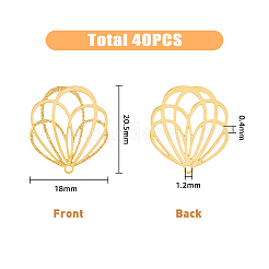 40шт стойка с покрытием 201 нержавеющая сталь филигранные подвески STAS-HY0001-06