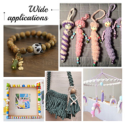 80шт европейские бусины из натурального дерева WOOD-PH0002-73