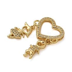 Латунные микро проложить кубического циркония подвески&nbsp;KK-M319-08G