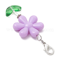 Подвеска из акрила и стеклянных бусин в виде подсолнуха&nbsp;HJEW-JM03238-S